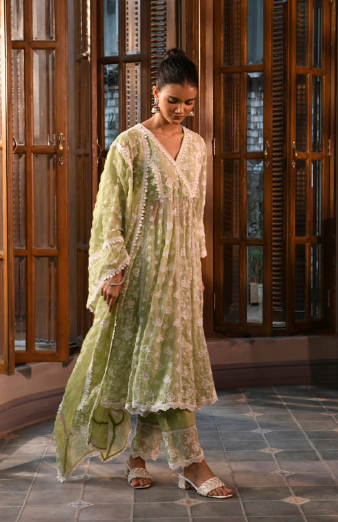 Bolour Set With Dupatta